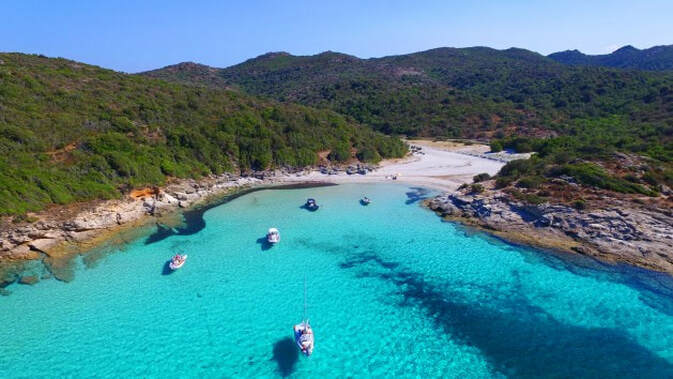 Beach in the Agriates desert